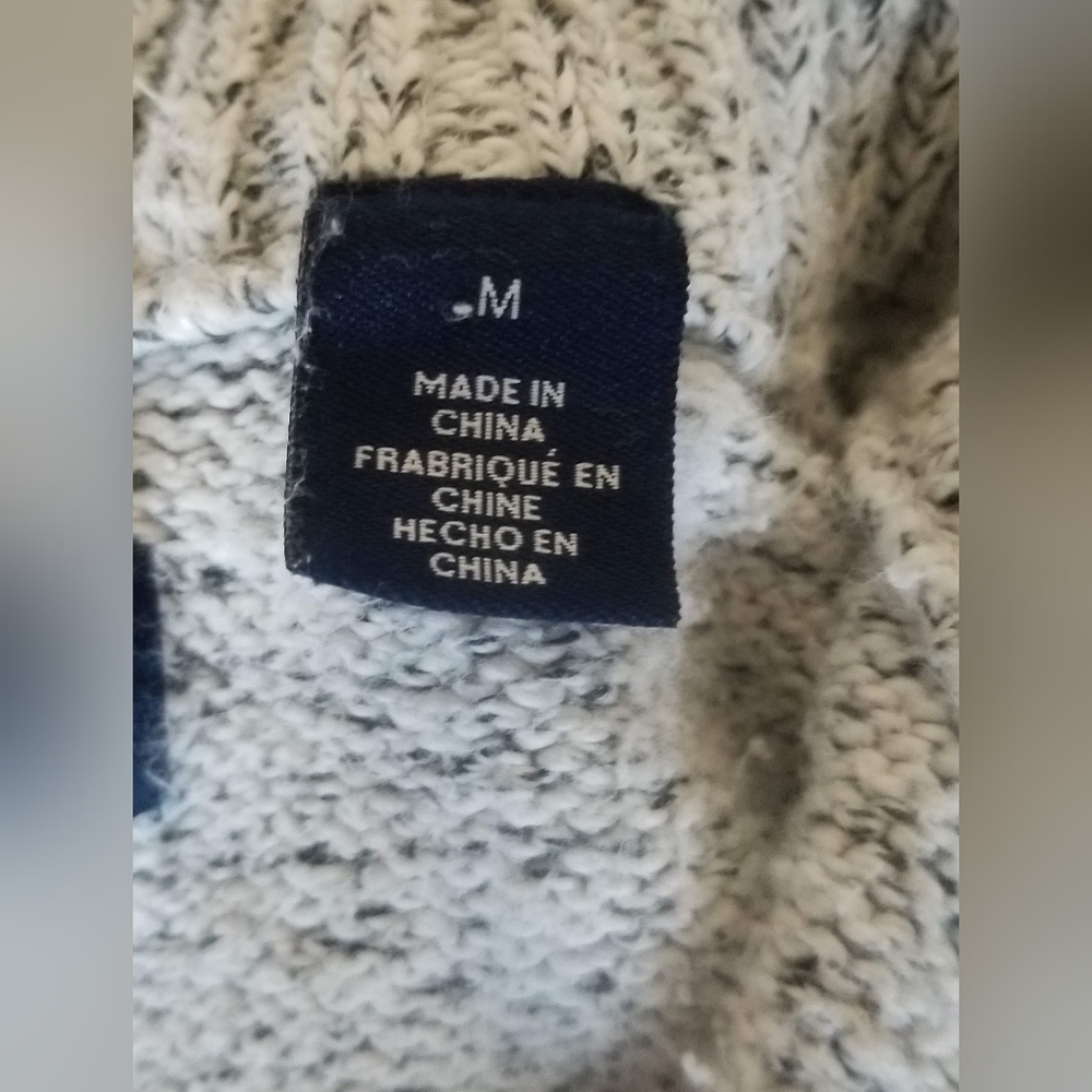 VINTAGE CHAPS RALPH LAUREN MEN'S 1/4 ZIP PULLOVER SWEATER SIZE MEDIUM - Picture 4 of 5